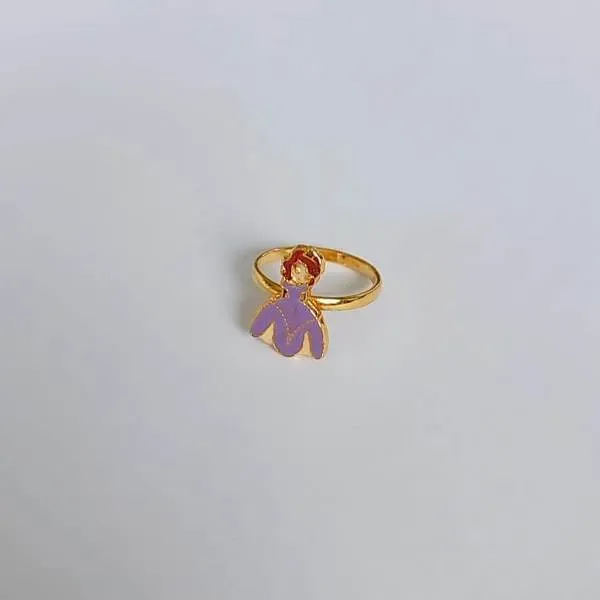 ANEL DOURADO INFANTIL/FALANGE PRINCESA LILÁS