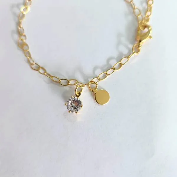 PULSEIRA DOURADA PINGENTES CRISTAL