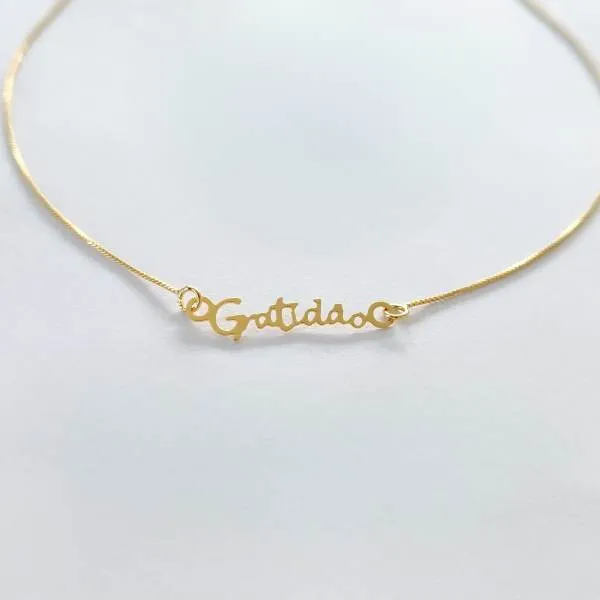 COLAR DOURADO GRATIDÃO