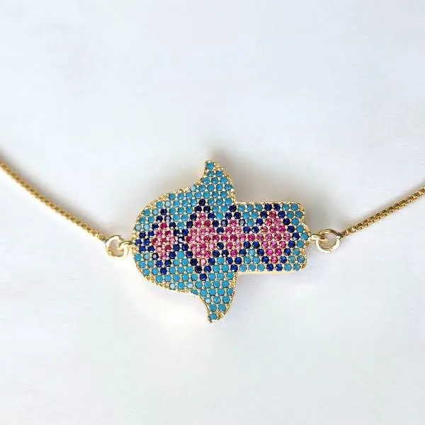 COLAR MÃOS DE FÁTIMA MULTICOLORIDO