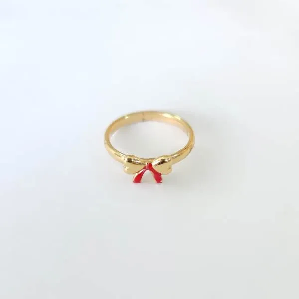 ANEL DOURADO INFANTIL/FALANGE LAÇO DETALHE LAÇO