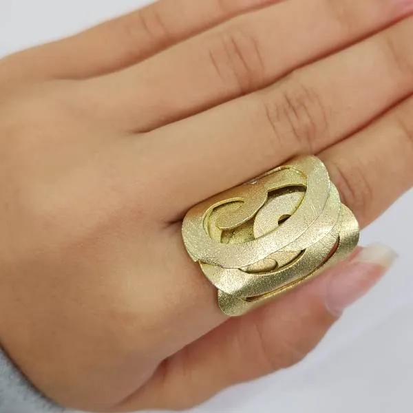 ANEL DOURADO FOSCO DETALHES