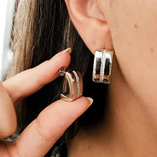 BINCO ESTILO ARGOLA RETANGULAR CRAVEJADO
