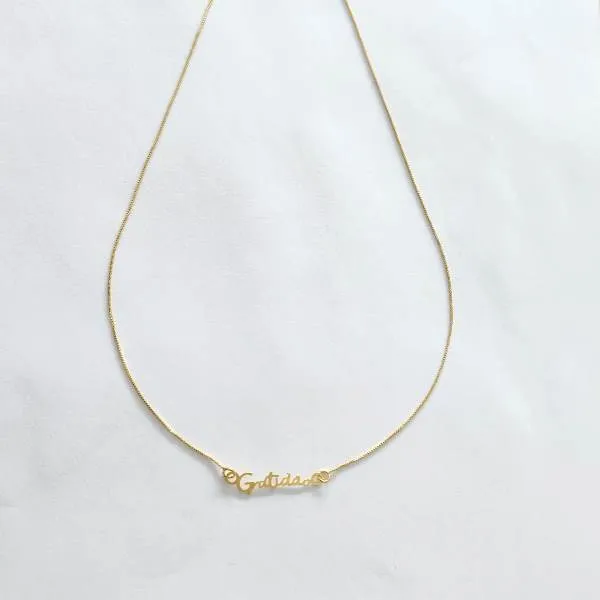 COLAR DOURADO GRATIDÃO
