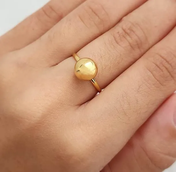 ANEL DOURADO BOLA