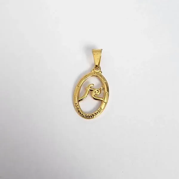 PINGENTE DOURADO FÉ