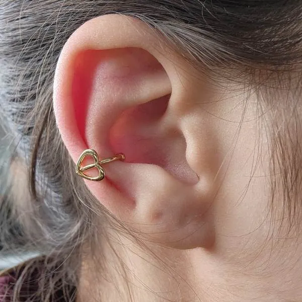 PIERCING FAKE DOURADO CORAÇÃO