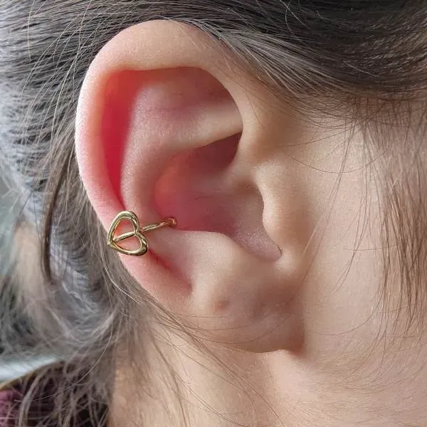PIERCING FAKE DOURADO CORAÇÃO