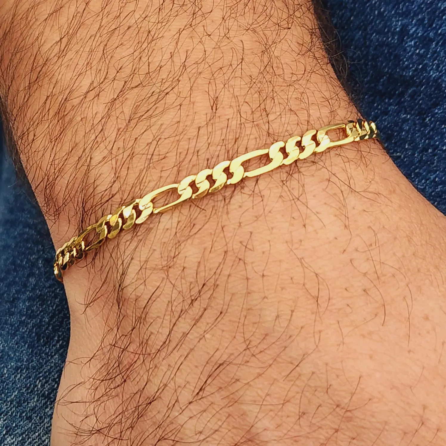PULSEIRA DOURADA MASCULINA