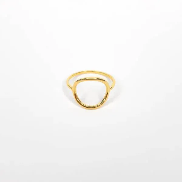 ANEL DOURADO CÍRCULO VAZADO
