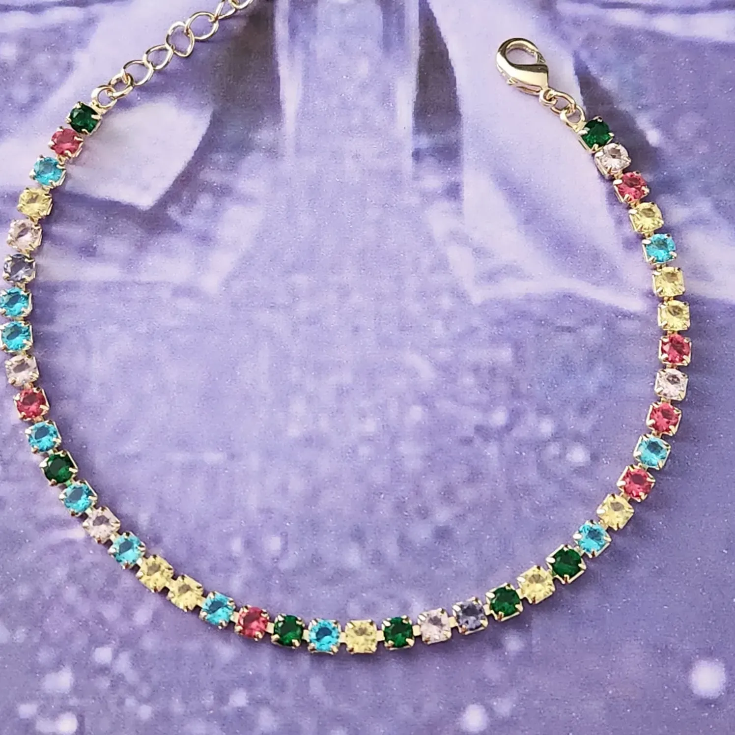 PULSEIRA RIVIERA ZIRCÔNIAS COLORIDAS