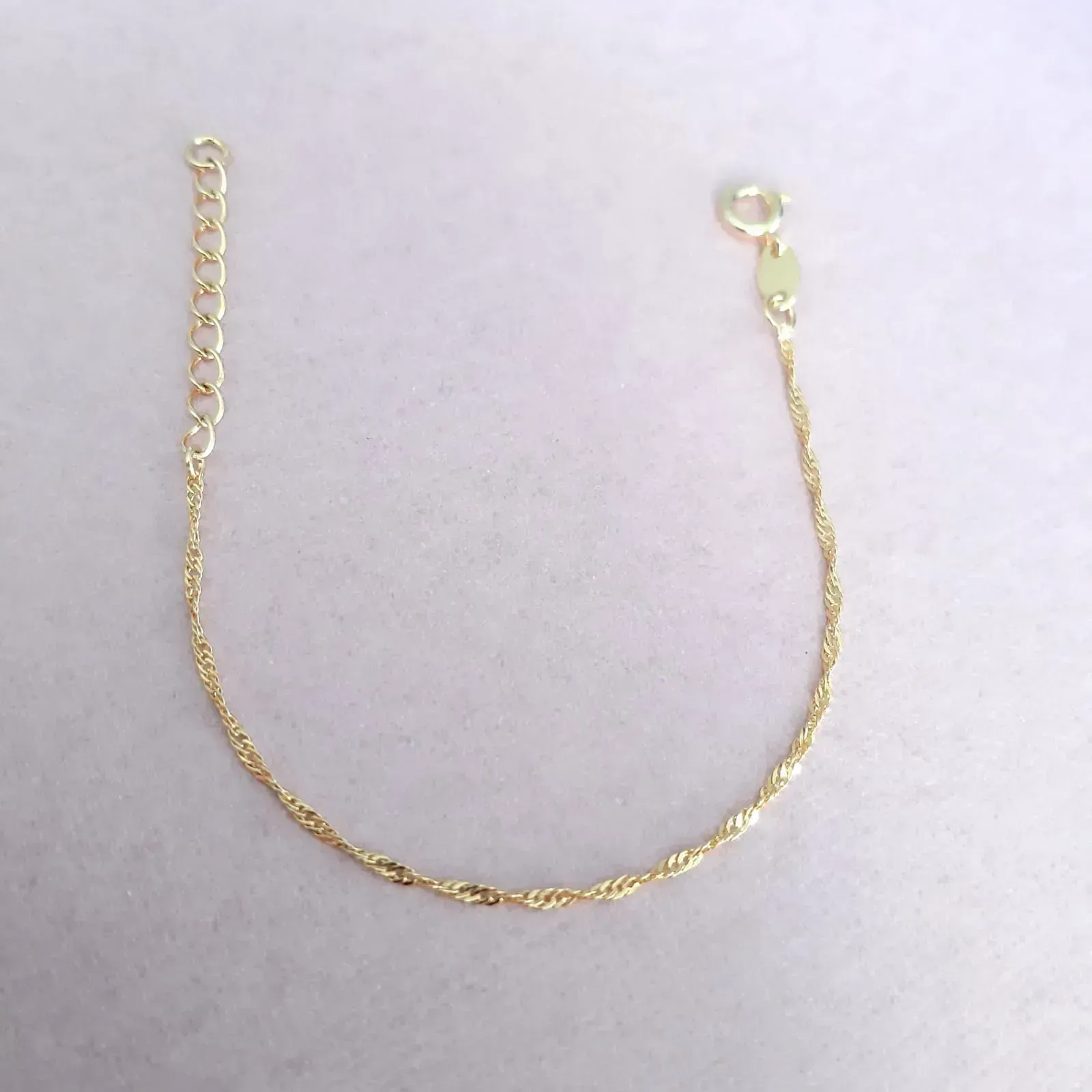 PULSEIRA DOURADA INFANTIL CORRENTE SINGAPURA