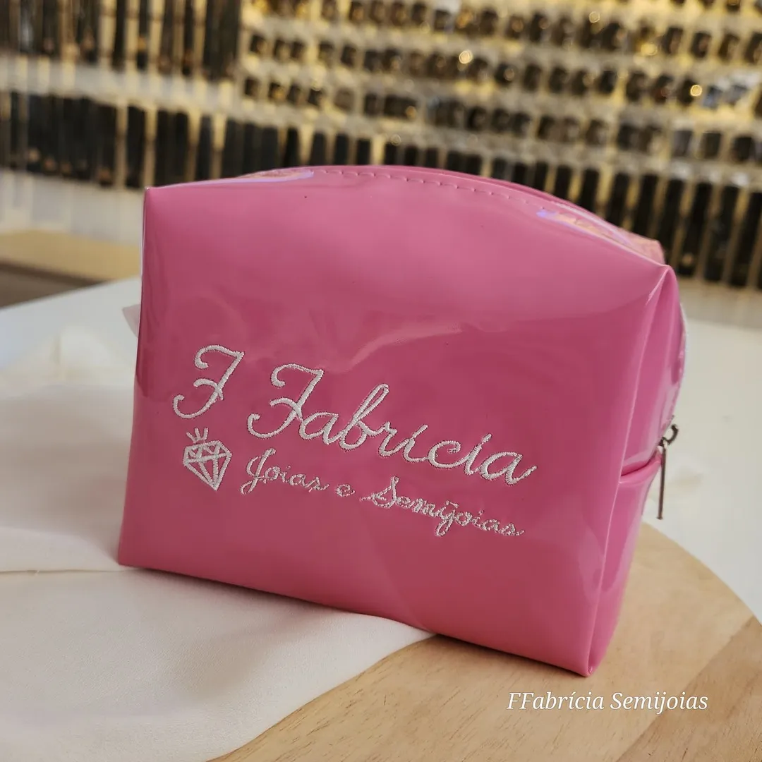 NECESSAIRE ROSA CHICLETE FFABRICIA SEMIJOIAS