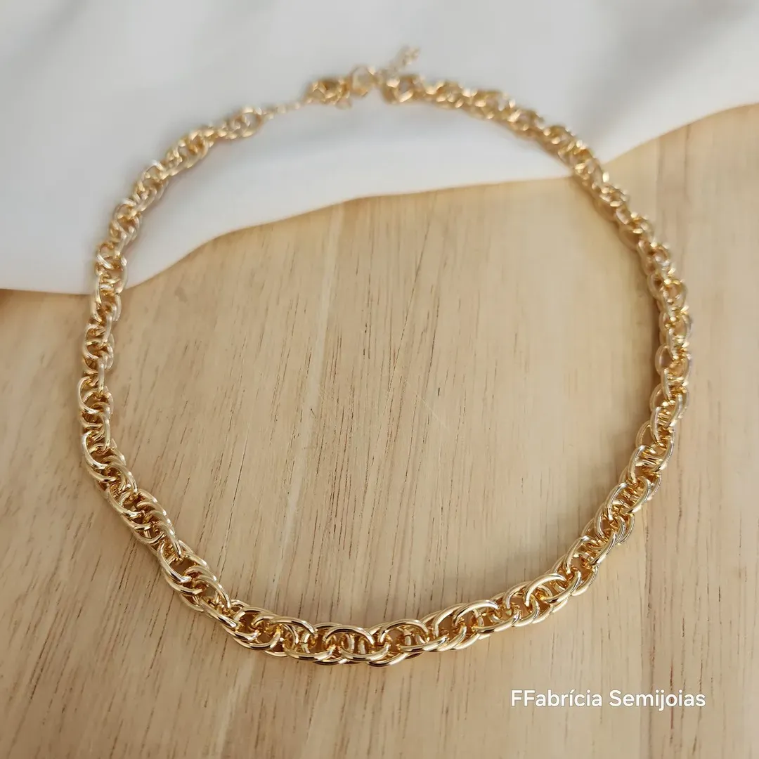 COLAR GARGANTILHA CHOKER CORRENTE 35 CM