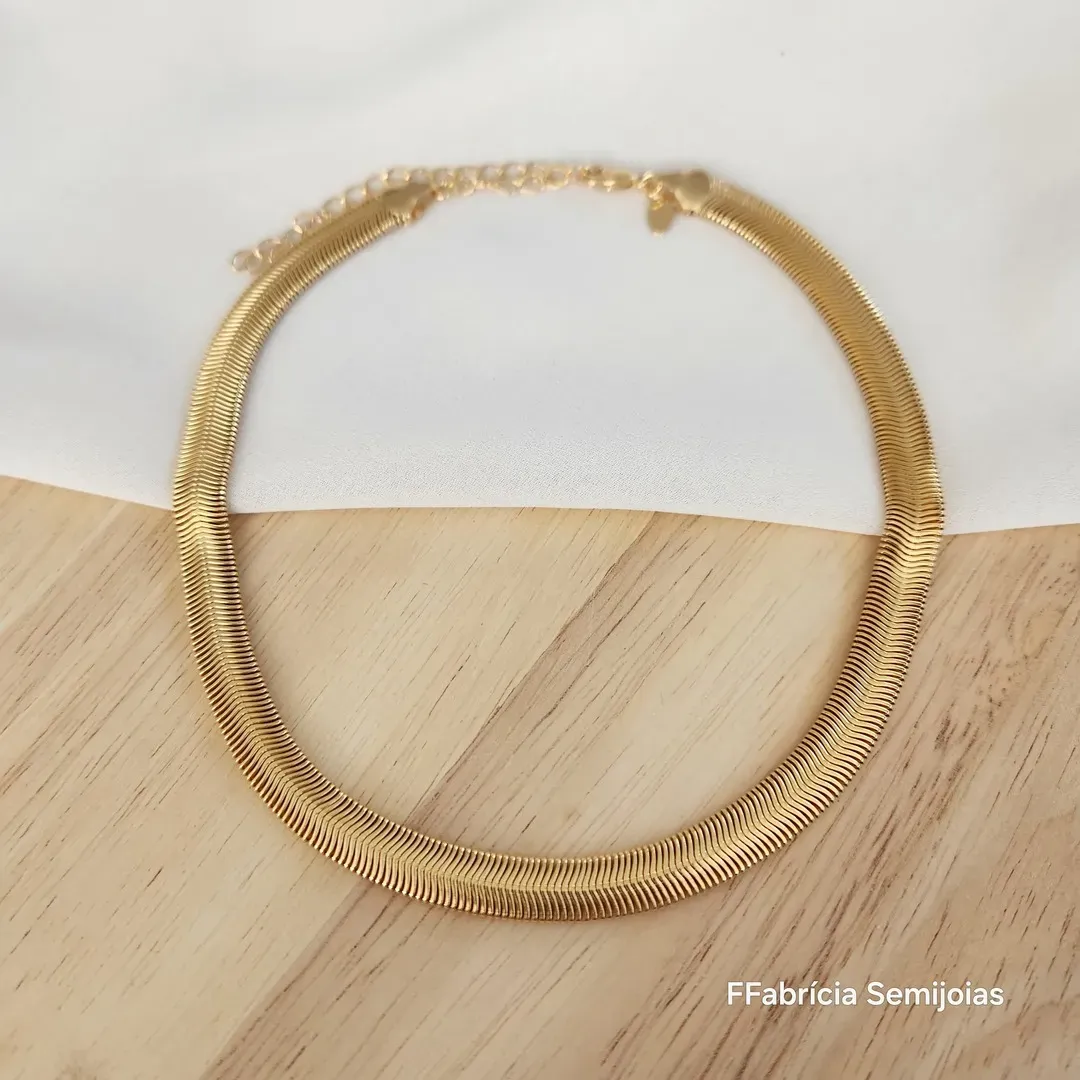 COLAR GARGANTILHA CHOKER MALHA 35 CM