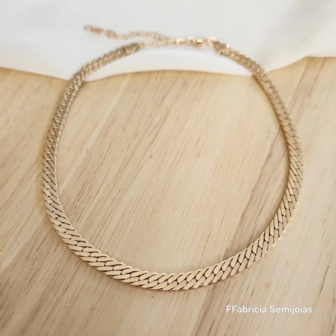 COLAR GARGANTILHA CHOKER FITA LARGA 35 CM