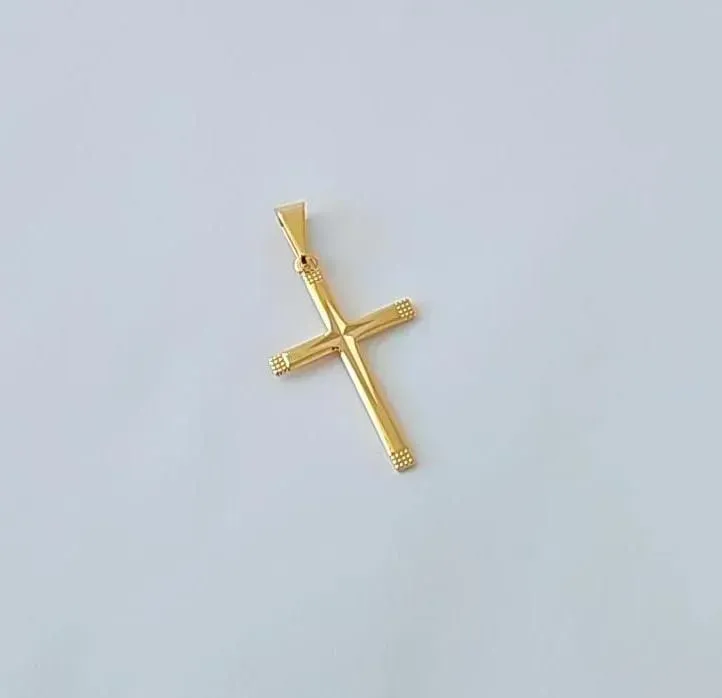 PINGENTE DOURADO CRUZ 4CM