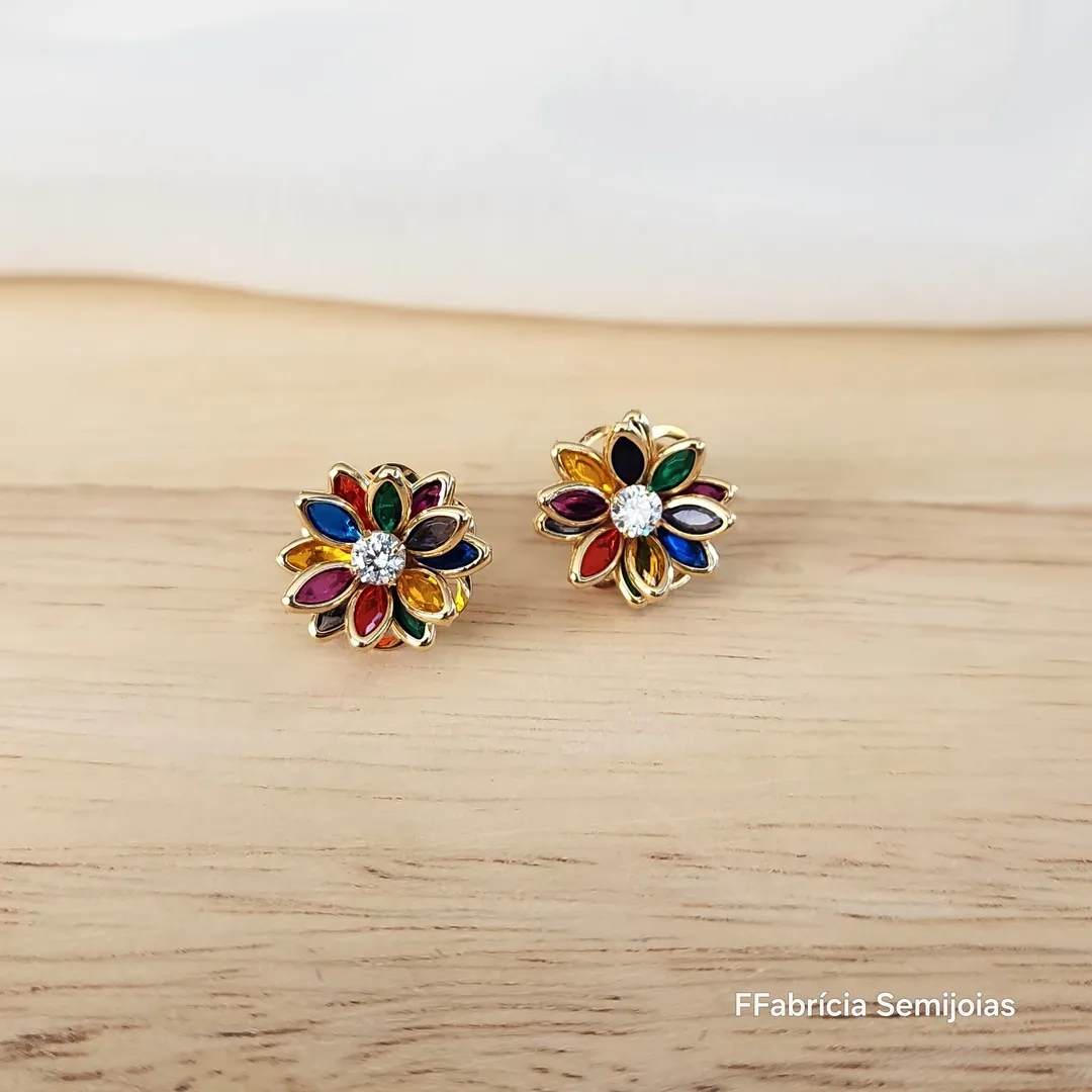 BRINCO FLOR  LOTUS TONS ESCUROS P PONTAS