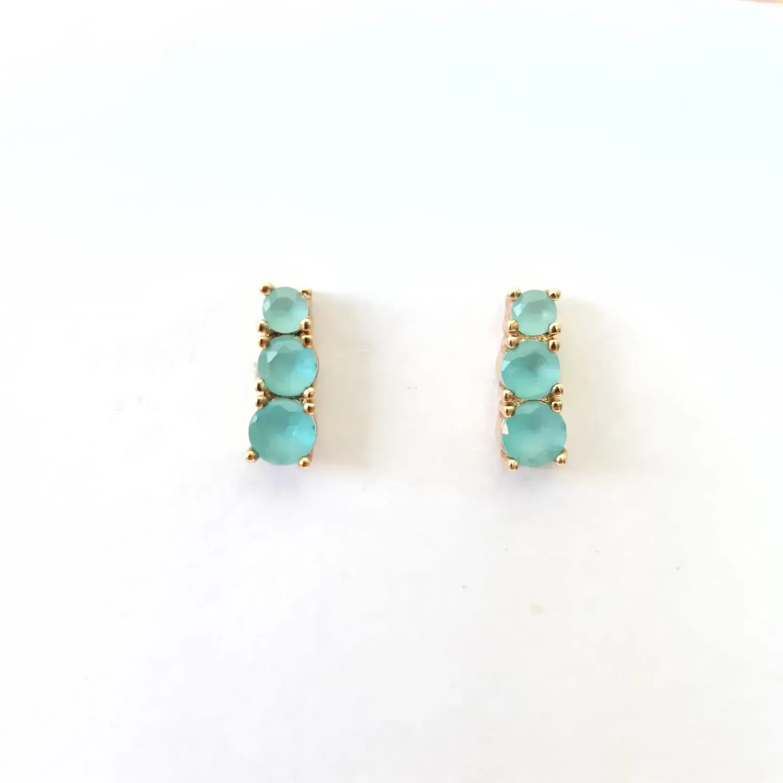 BRINCO DOURADO ZIRCÔNIA ÁGUA MARINHA