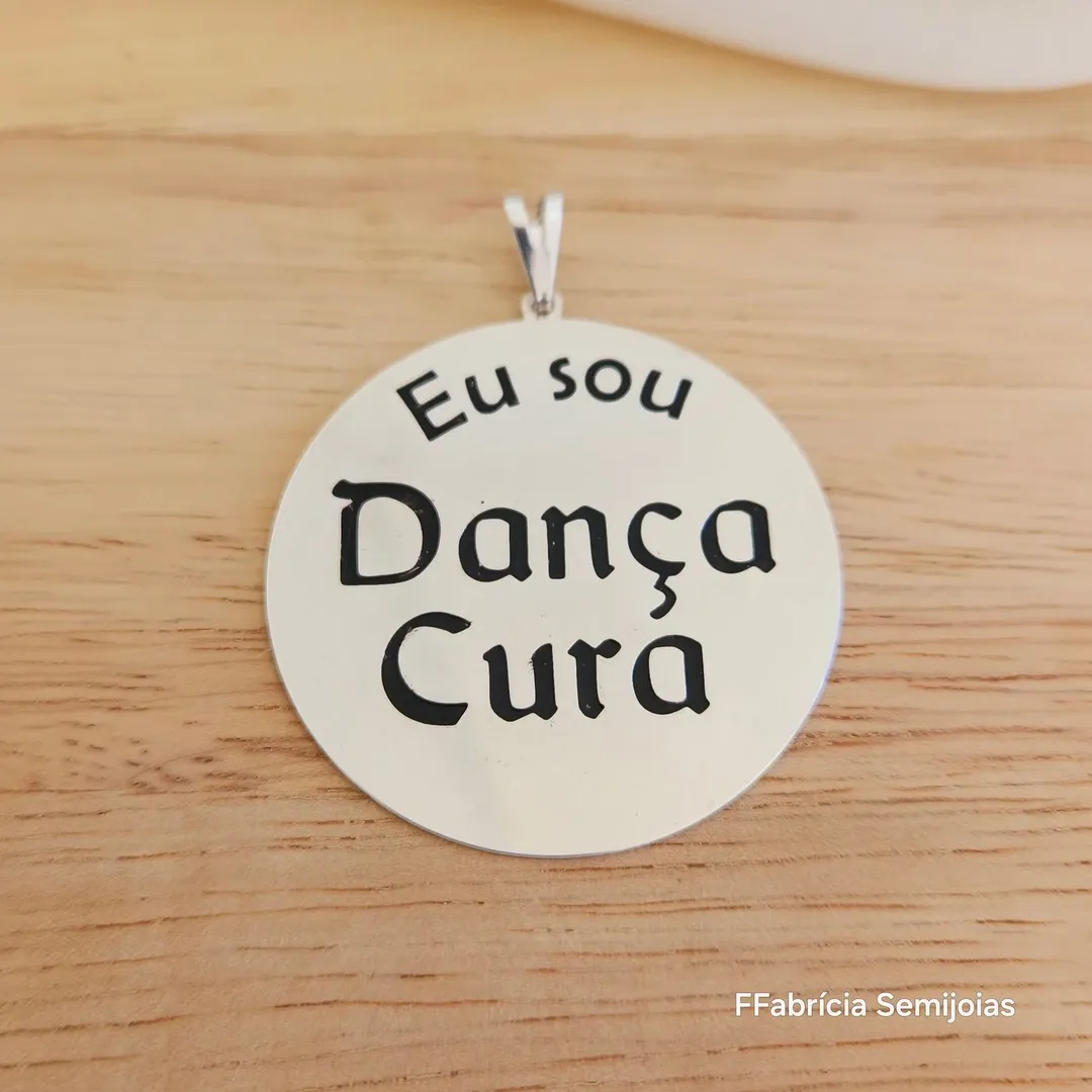 PINGENTE MANDALA EU SOU DANÇA CURA G- 4cm