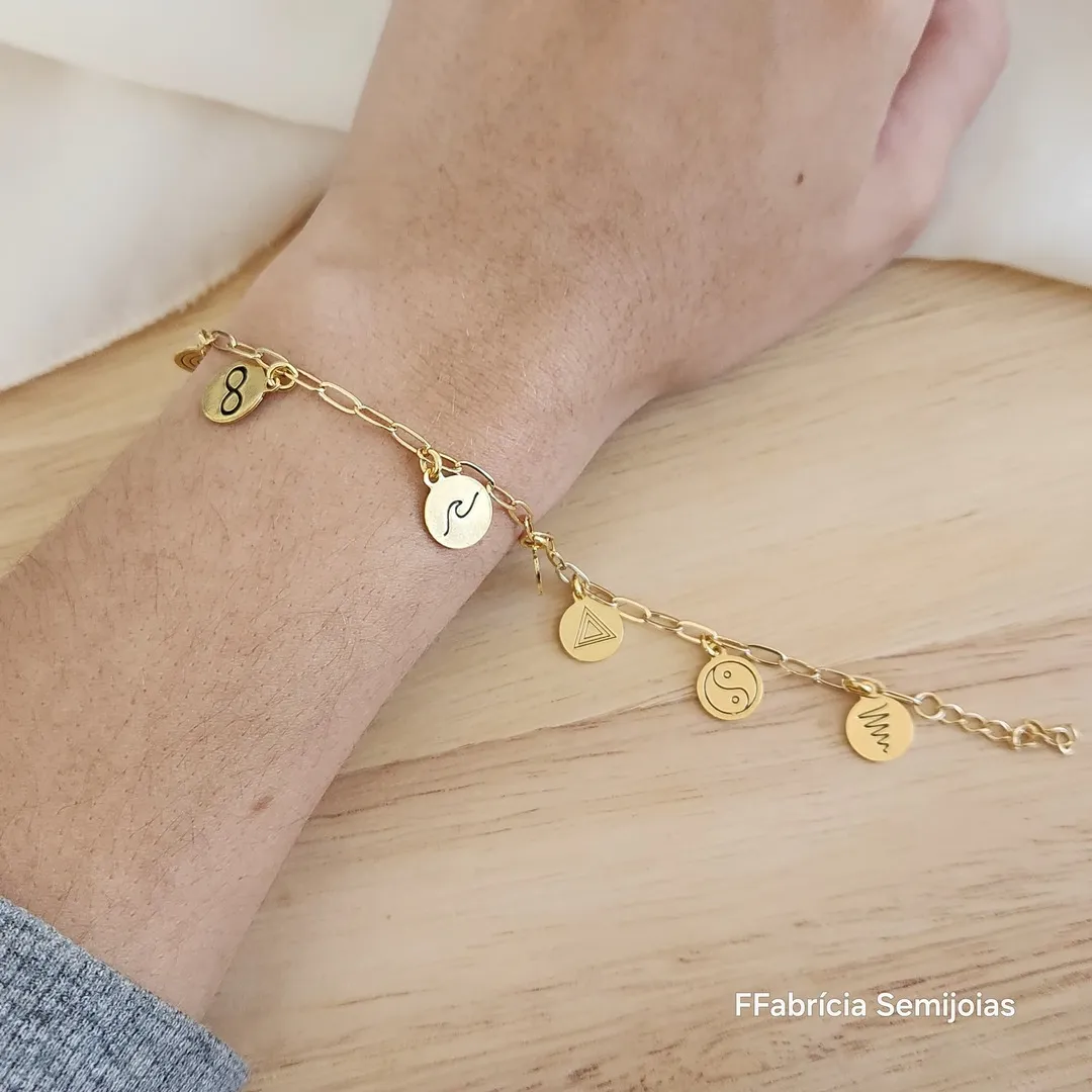 PULSEIRA CARTI PINGENTES DANÇA CURA E 7 PILARES DANÇA CURA