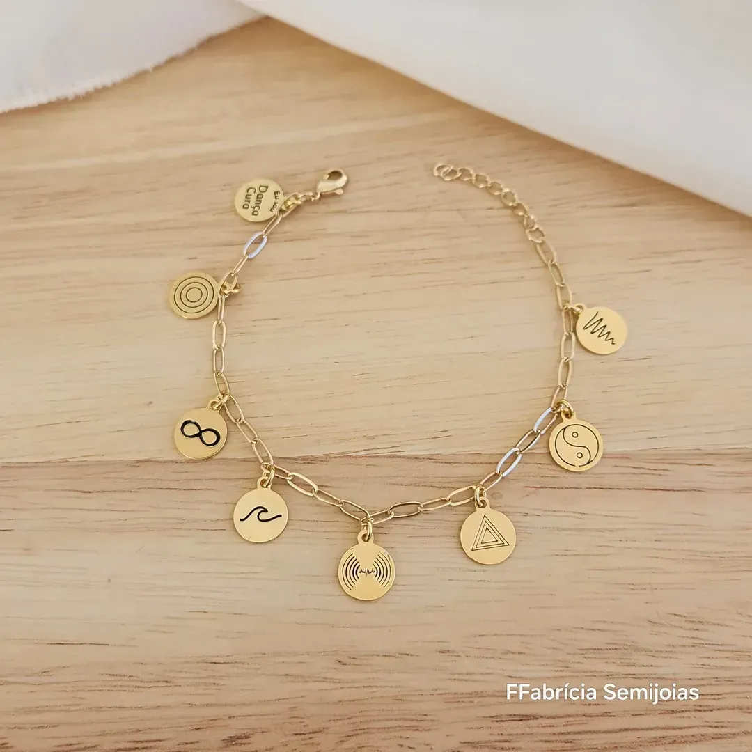 PULSEIRA CARTI PINGENTES DANÇA CURA E 7 PILARES DANÇA CURA