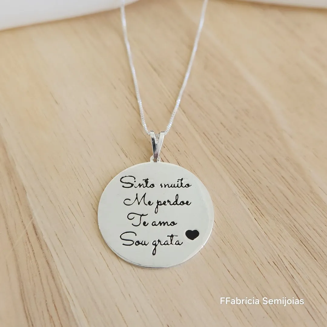 COLAR MANDALA HO´HOPONOPONO - SINTO MUITO, ME PERDOE, TE AMO, SOU GRATA