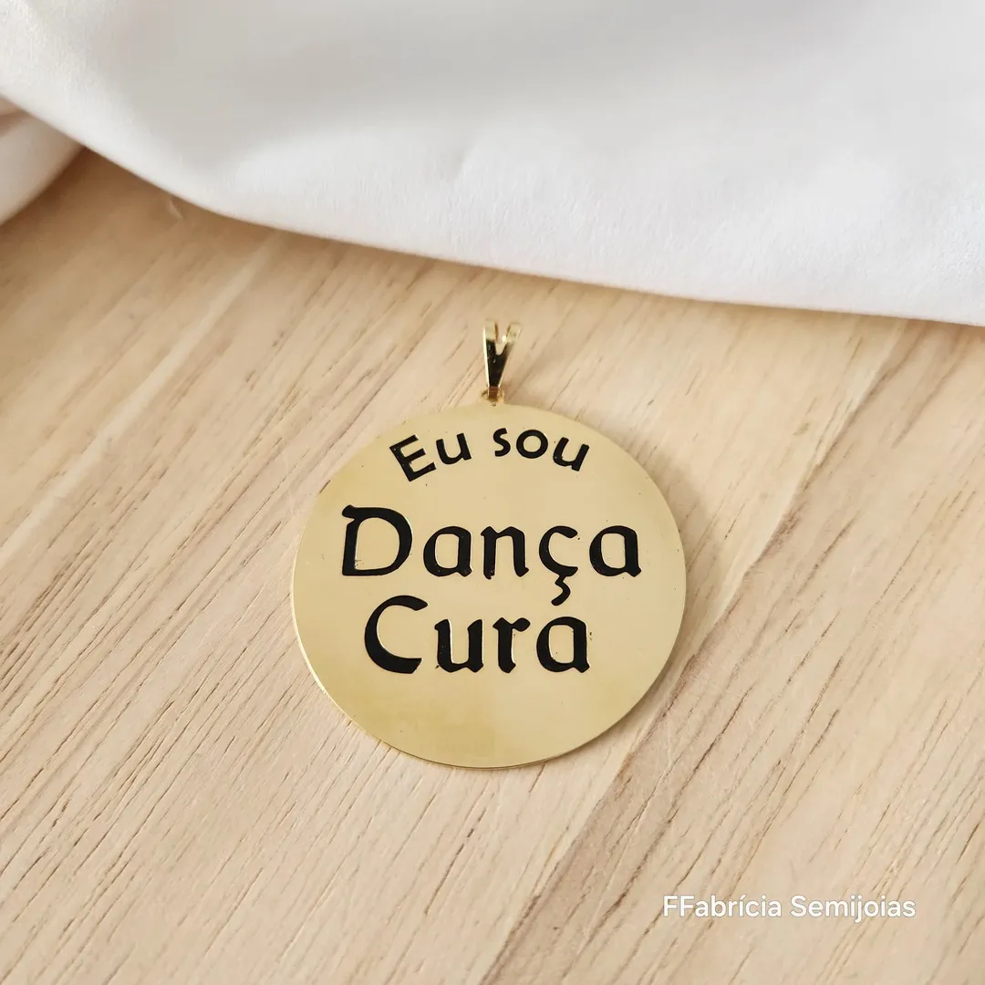 PINGENTE MANDALA EU SOU DANÇA CURA G- 4CM