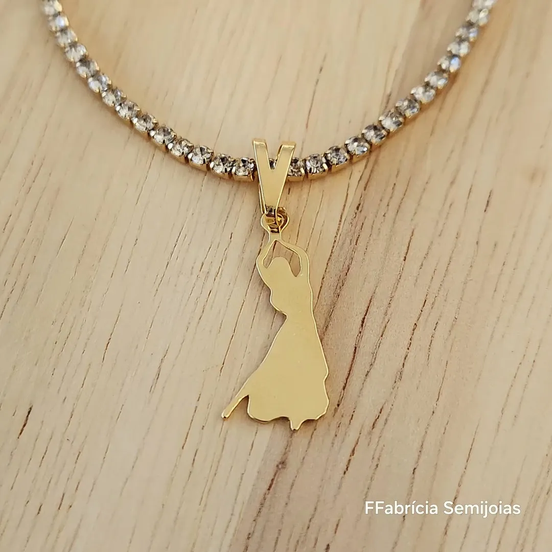 COLAR CHOCKER RIVIERA PINGENTE DANÇARINA M