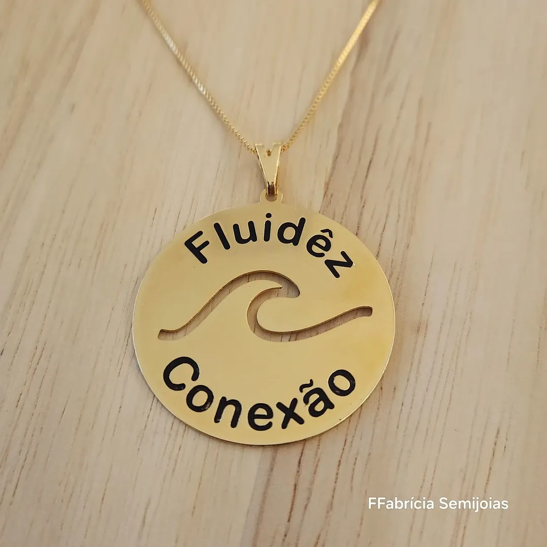 COLAR VENEZIANA MANDALA FLUIDÊS, ONDA E CONEXÃO 3,5CM