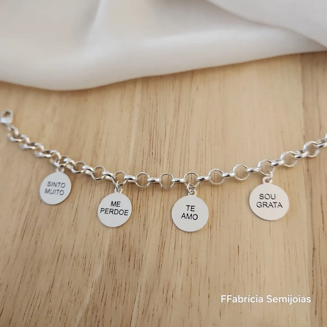 PULSEIRA RÓDIO BRANCO CORRENTE ELOS PORTUGUÊS SINTO MUITO, ME PERDOE, TE AMO, SOU GRATA - HO'HOPONOPONO