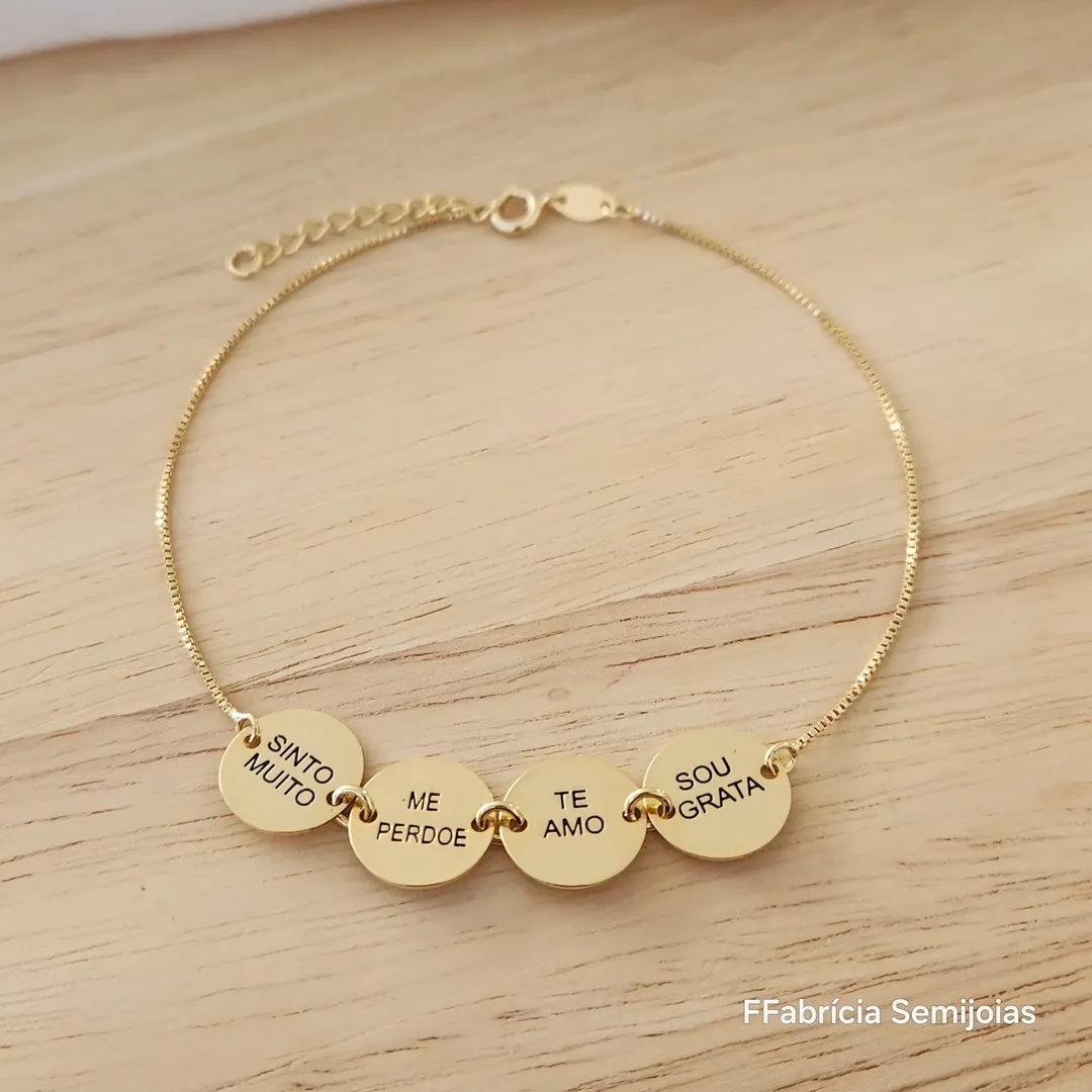 PULSEIRA VENEZIANA SINTO MUITO, ME PERDOE, TE AMO, SOU GRATA - HO'HOPONOPONO