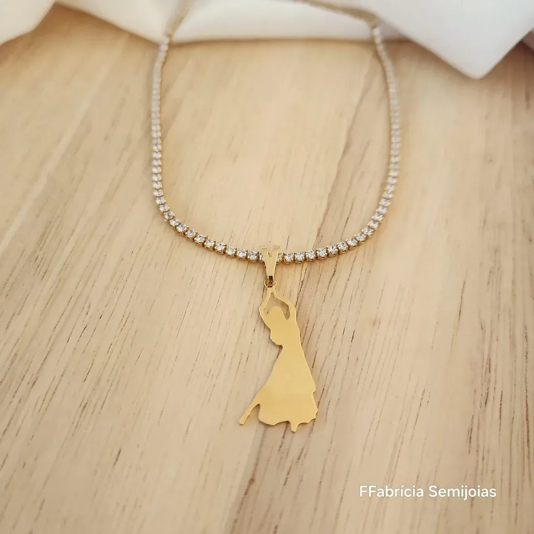 COLAR CHOCKER RIVIERA PINGENTE DANÇARINA G