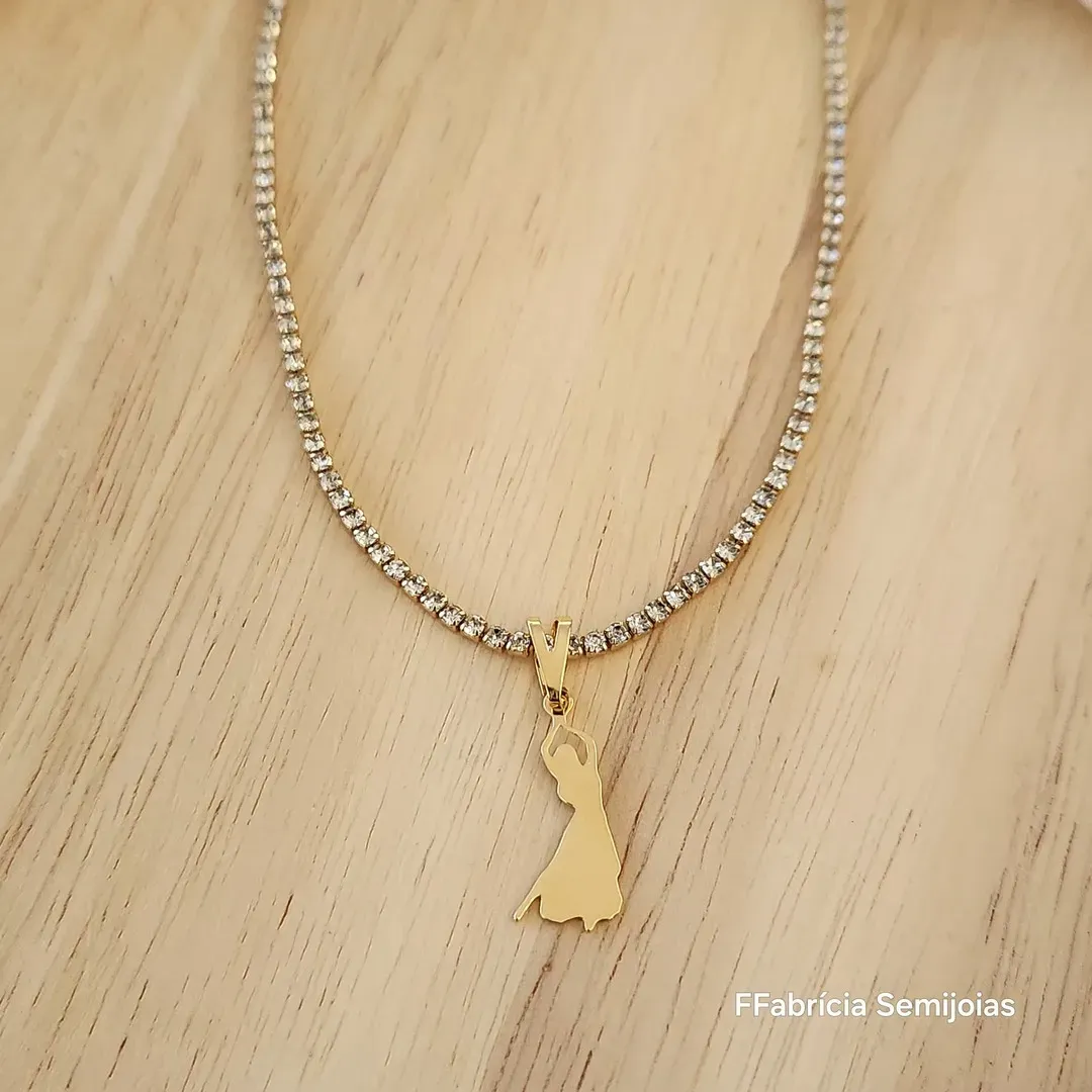 COLAR CHOCKER RIVIERA PINGENTE DANÇARINA M