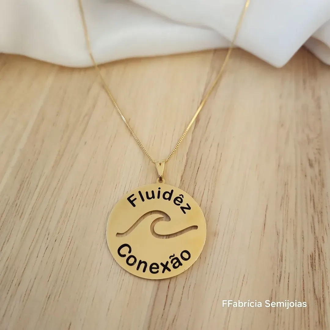 COLAR VENEZIANA MANDALA FLUIDÊS, ONDA E CONEXÃO 3,5CM