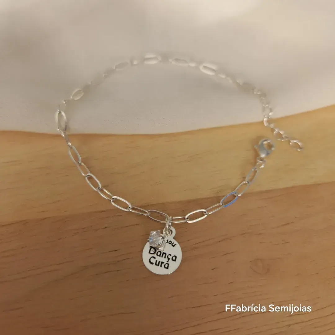 PULSEIRA CARTIER PINGENTE EU SOU DANÇA CURA E CORAÇÃO EM ZIRCÔNIA