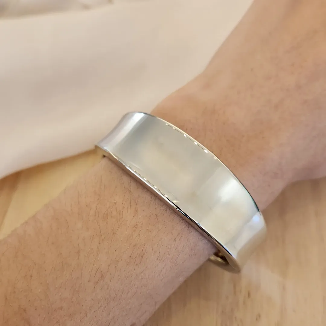 BRACELETE RÓDIO BRANCO GROSSO