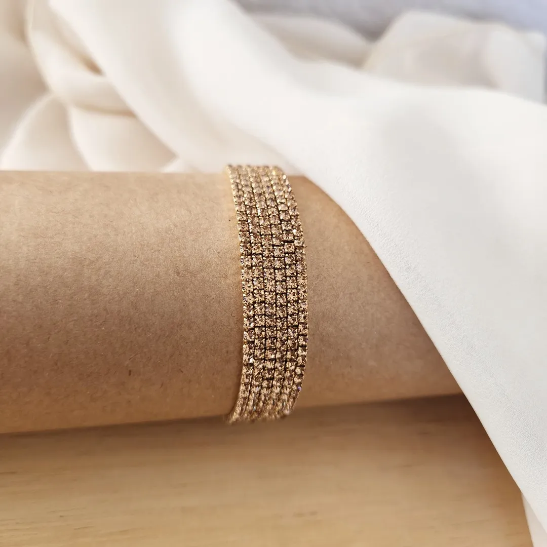 KIT 6 PULSEIRAS ZIRCÔNIAS CITRINO