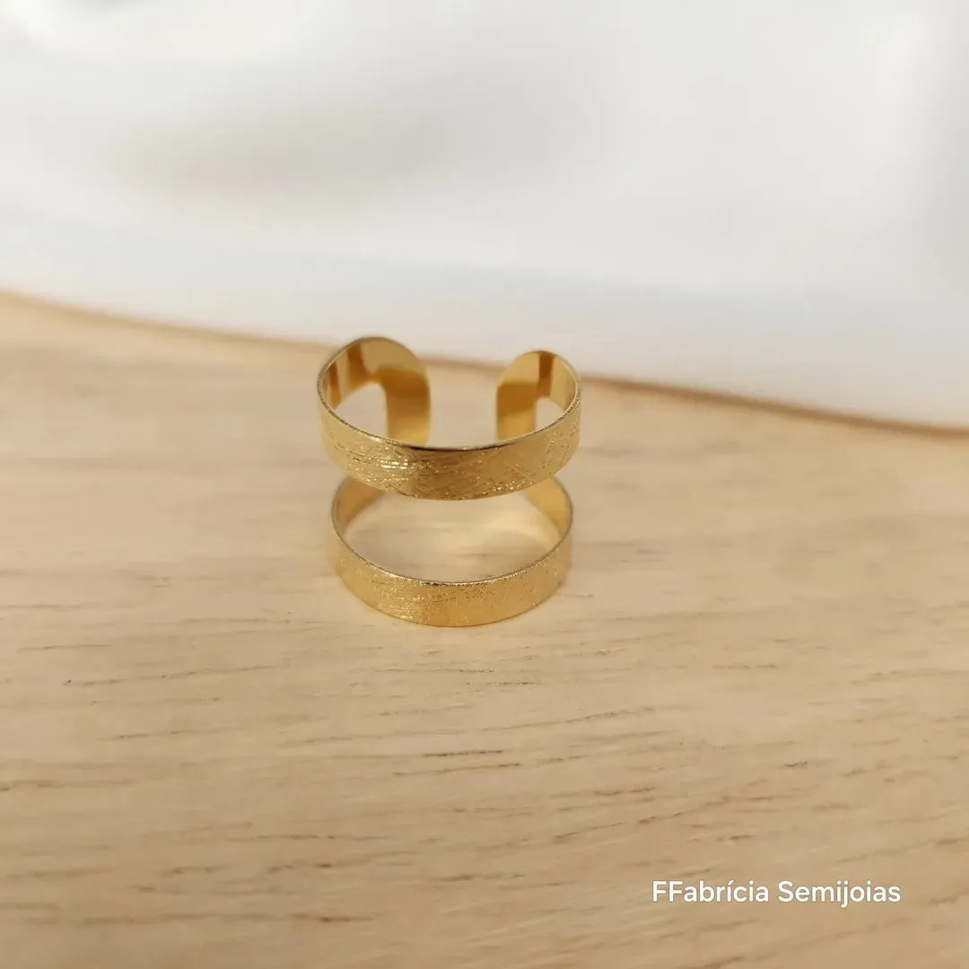 ANEL DOURADO DOIS FIOS REGULÁVEL