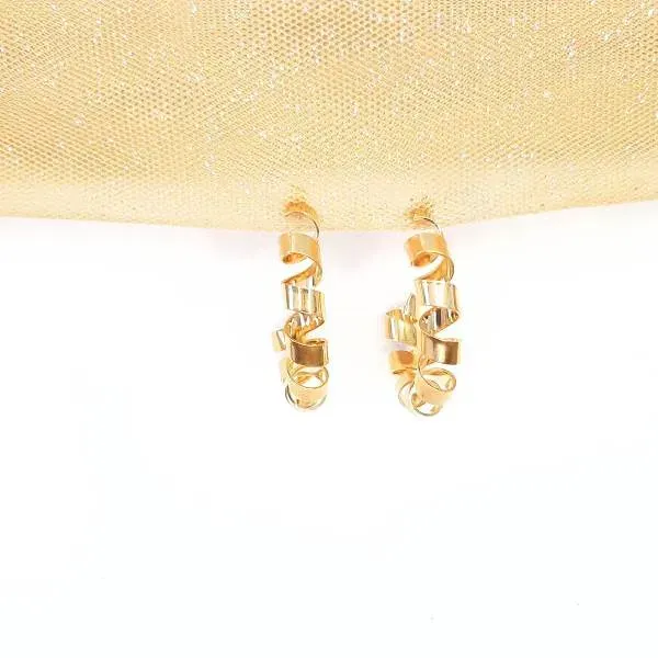 BRINCO ARGOLA DOURADO TORCIDO