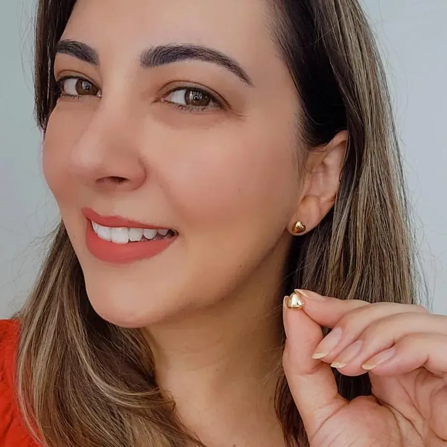 BRINCO CORAÇÃO BANHO OURO