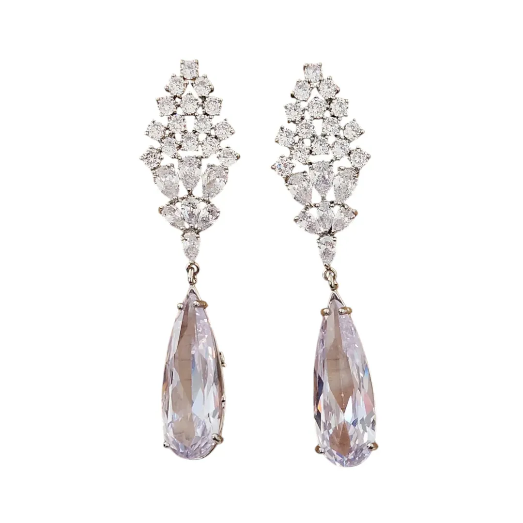 BRINCO FESTA RÓDIO BRANCO ZIRCÔNIAS CRISTAL