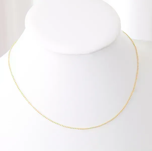 COLAR DOURADO CORRENTE DE BOLINHAS