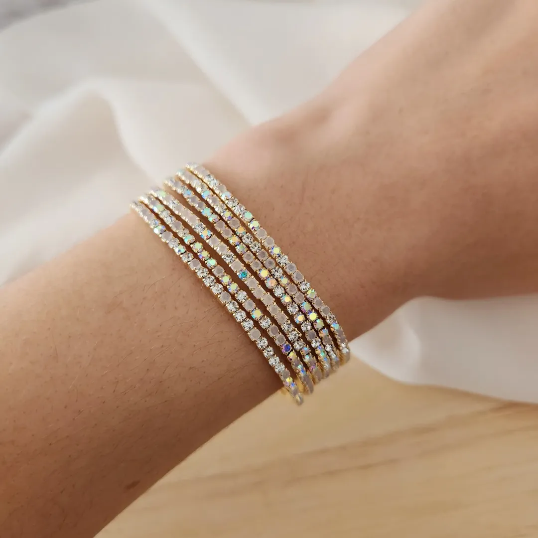 KIT 6 PULSEIRAS ZIRCÔNIAS FURTA COR