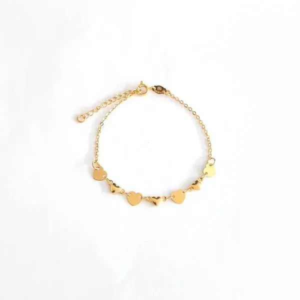 PULSEIRA DOURADA CORAÇÃO