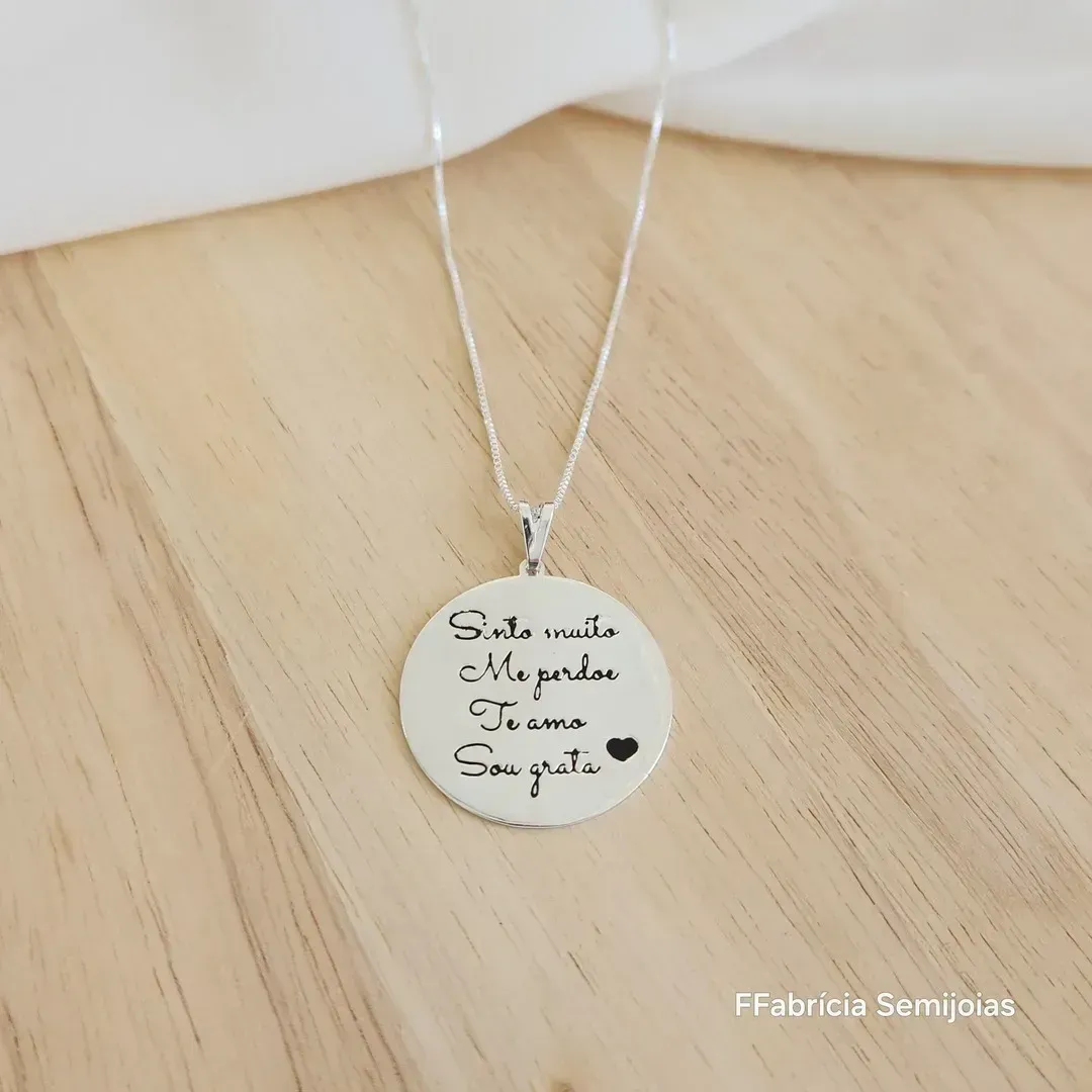 COLAR MANDALA HO´HOPONOPONO - SINTO MUITO, ME PERDOE, TE AMO, SOU GRATA