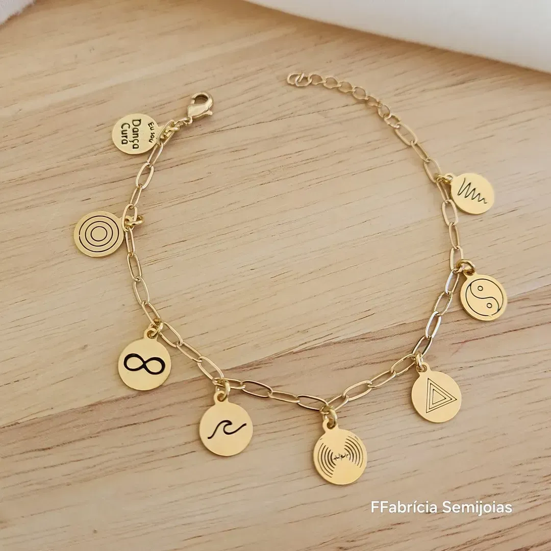 PULSEIRA CARTI PINGENTES DANÇA CURA E 7 PILARES DANÇA CURA