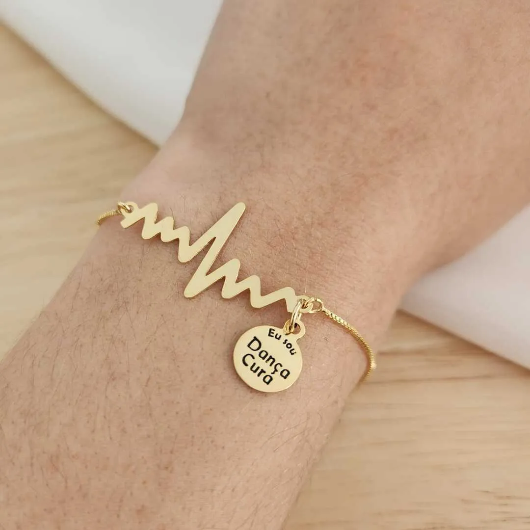 PULSEIRA VENEZIANA BATIDAS DO CORAÇÃO MEDALHA EU SOU DANÇA CURA