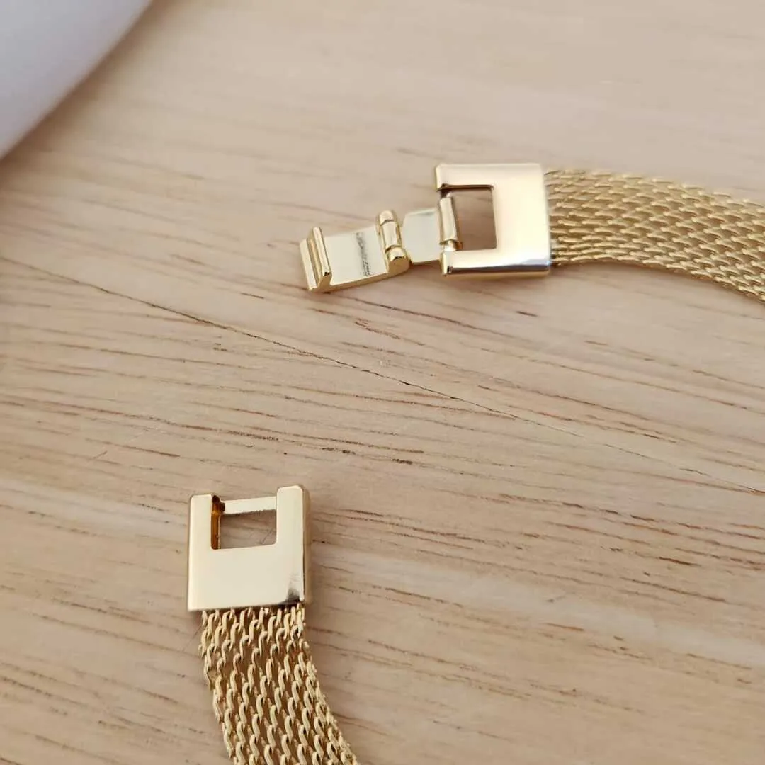 PULSEIRA MALHA FECHO RELÓGIO