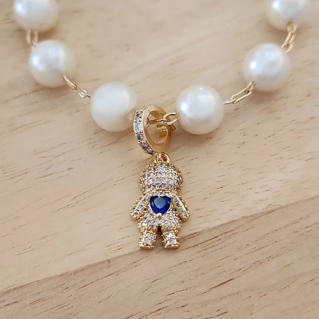 PULSEIRA PÉROLAS PINGENTE MENINO